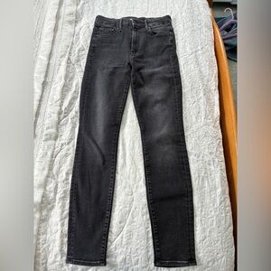 MOTHER High Waisted Black Looker Jeans